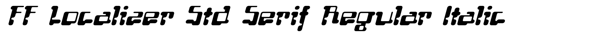 FF Localizer Std Serif Regular Italic image